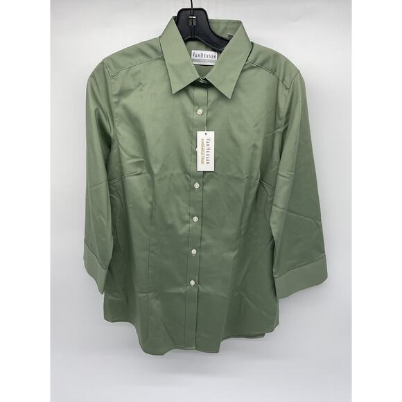 Van Heusen Women’s Button Up Dress Shirt - Size 8-10/ L-S - Picture 1 of 8